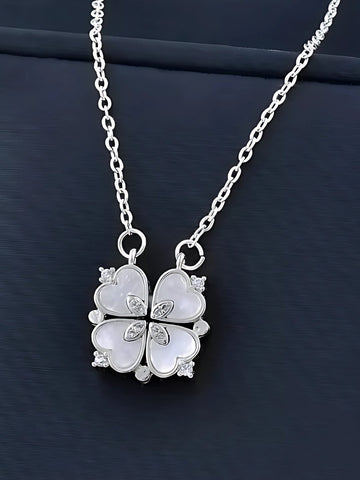 Magnetic Floral Pendant Necklace