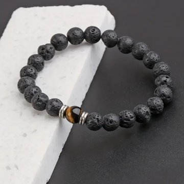 Men's Lava Stone Essential bead Bracelet