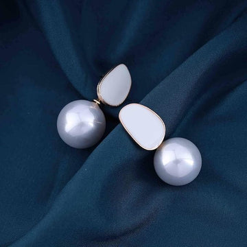 Gold-Plated Pearl Drop Earrings