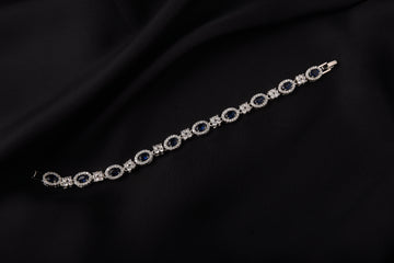 Sapphire Elegance Crystal Bracelet