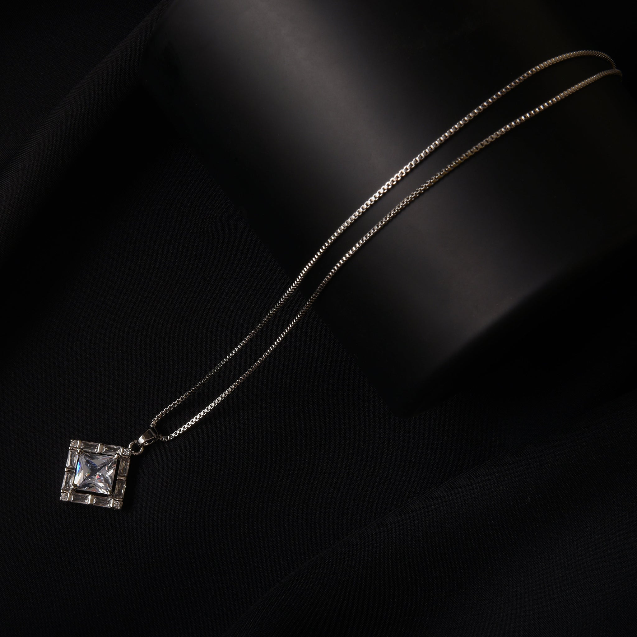 Luxe Crystal Square Pendant