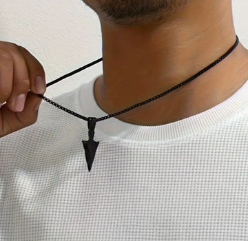Men's Titanium Steel Spearhead Pendant Necklace – Hip Hop Style
